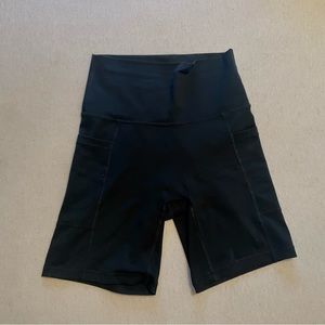 aerie offline black biker shorts